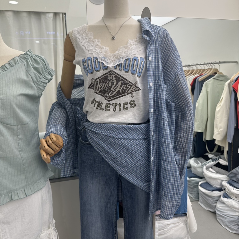 TWELVE韓國直郵女裝新品時尚真品職業熱賣25春夏套裝兩件套格紋TWELVE套裝