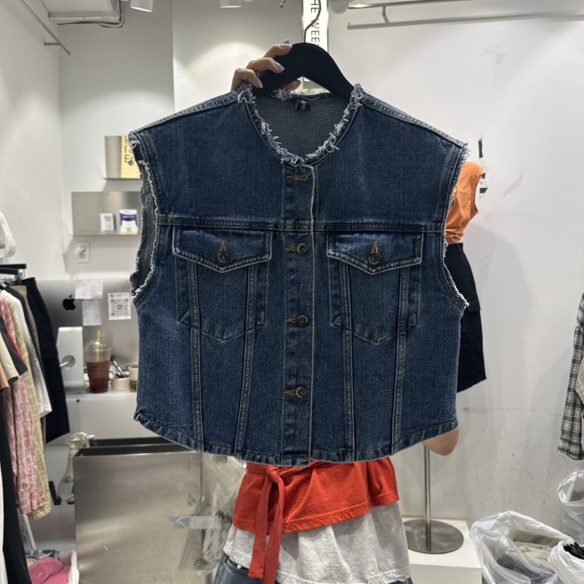 THE WEEKND韓國直郵女裝新品熱賣真品25春夏休閑時尚推薦馬甲THE WEEKND馬甲