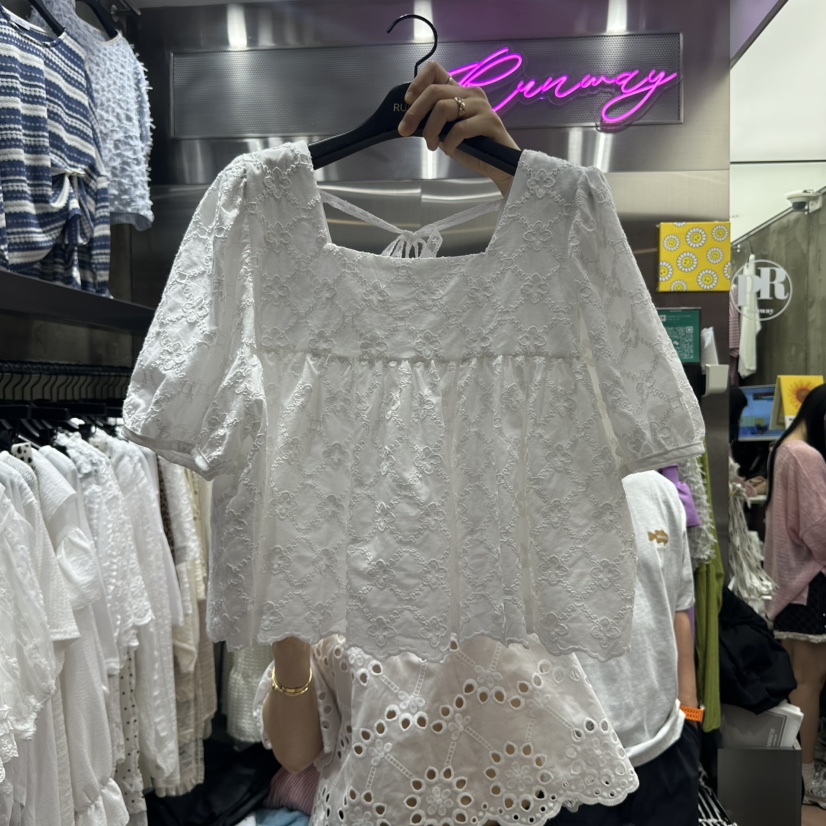 RUNWAY-런웨이東大門實拍女裝新款熱賣推薦人氣襯衫蕾絲衫RUNWAY襯衫/蕾絲衫