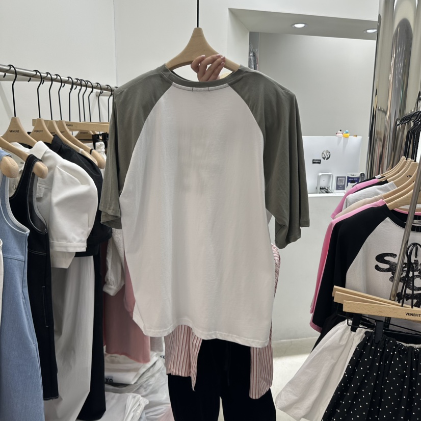 VENEFIT東大門直郵女士新款25春夏時尚真品熱賣人氣休閑T恤VENEFIT/JENNIET恤