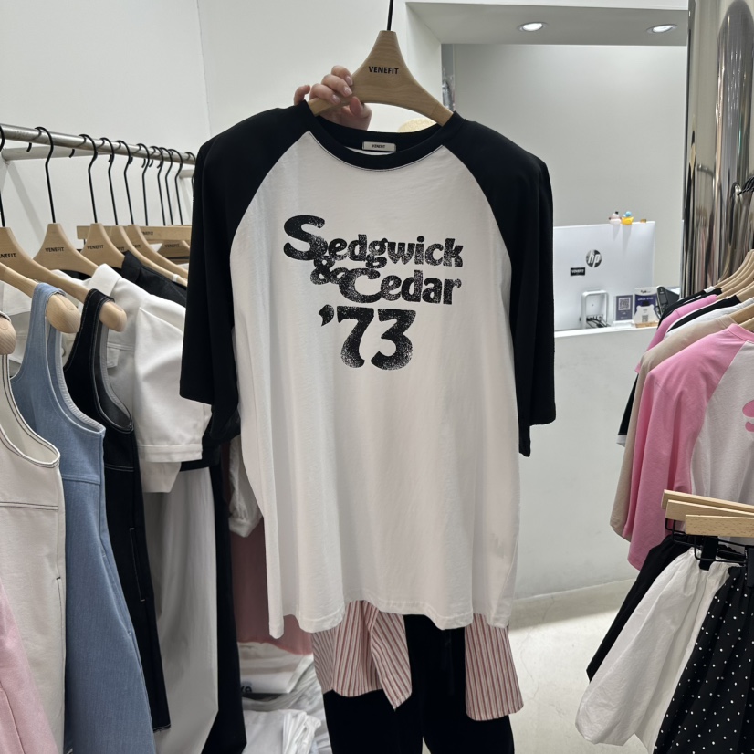 VENEFIT東大門直郵女士新款25春夏時尚真品熱賣人氣休閑T恤VENEFIT/JENNIET恤