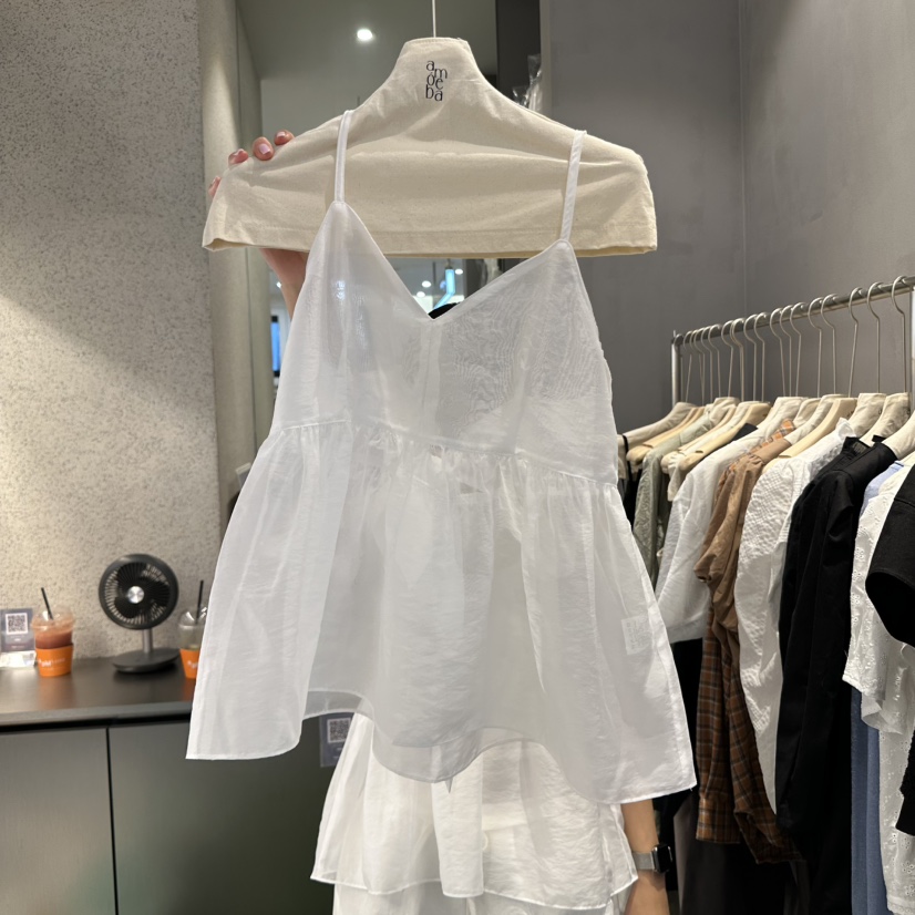 AMOEBA東大門代購女士新品職業休閑時尚推薦熱賣25春夏吊帶背心AMOEBA吊帶/背心