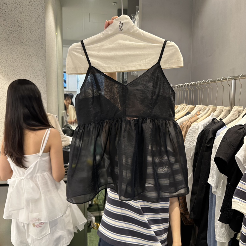 AMOEBA東大門代購女士新品職業休閑時尚推薦熱賣25春夏吊帶背心AMOEBA吊帶/背心圖色2