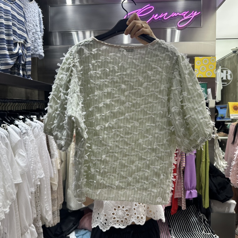 RUNWAY-런웨이韓國直郵女裝新品休閑職業時尚推薦襯衫蕾絲衫RUNWAY襯衫/蕾絲衫