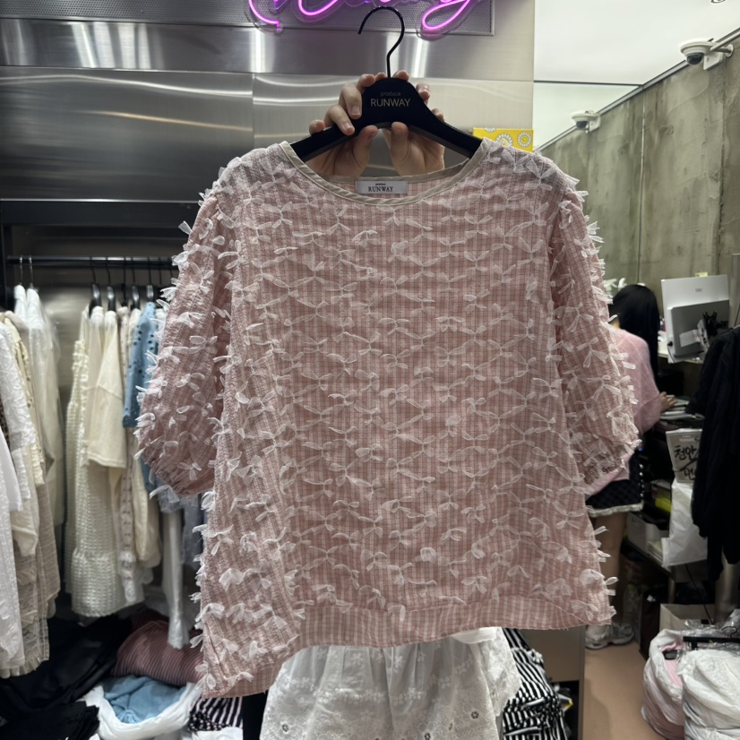 RUNWAY-런웨이韓國直郵女裝新品休閑職業時尚推薦襯衫蕾絲衫RUNWAY襯衫/蕾絲衫圖色1