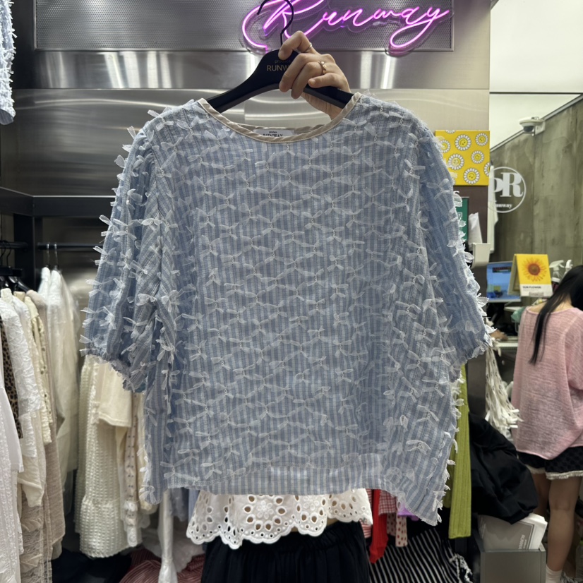 RUNWAY-런웨이韓國直郵女裝新品休閑職業時尚推薦襯衫蕾絲衫RUNWAY襯衫/蕾絲衫圖色2