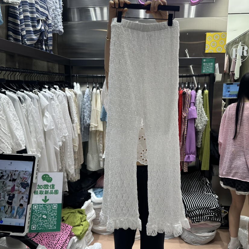 RUNWAY-런웨이東大門實拍女裝新品熱賣人氣職業休閑褲蕾絲RUNWAY休閑褲