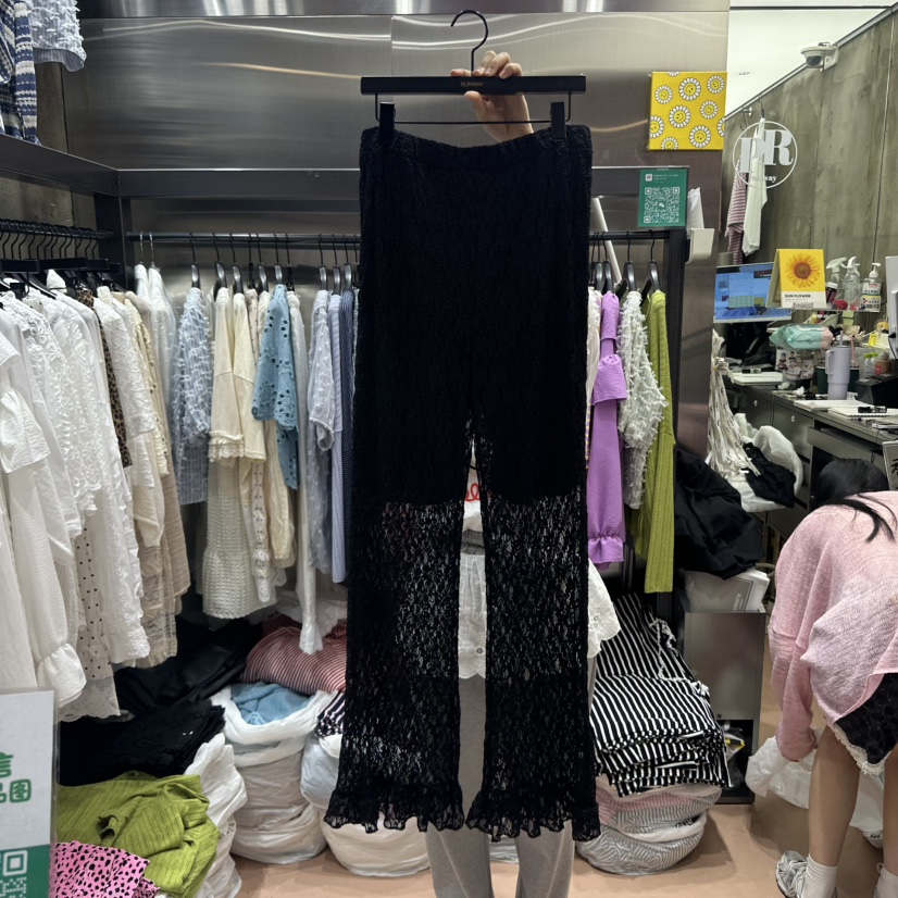 RUNWAY-런웨이東大門實拍女裝新品熱賣人氣職業休閑褲蕾絲RUNWAY休閑褲圖色2