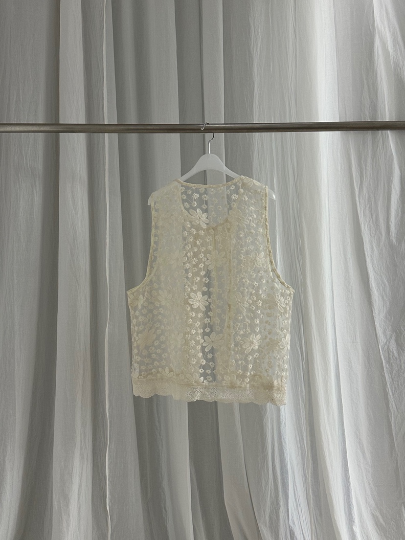 RIVER RAIN東大門實拍女裝新品時尚人氣25春夏真品馬甲蕾絲RIVER RAIN馬甲