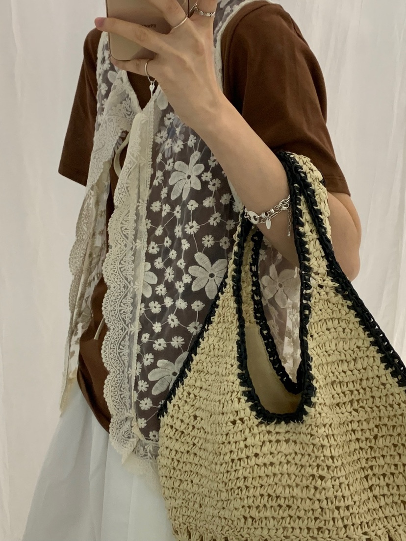 RIVER RAIN東大門實拍女裝新品時尚人氣25春夏真品馬甲蕾絲RIVER RAIN馬甲