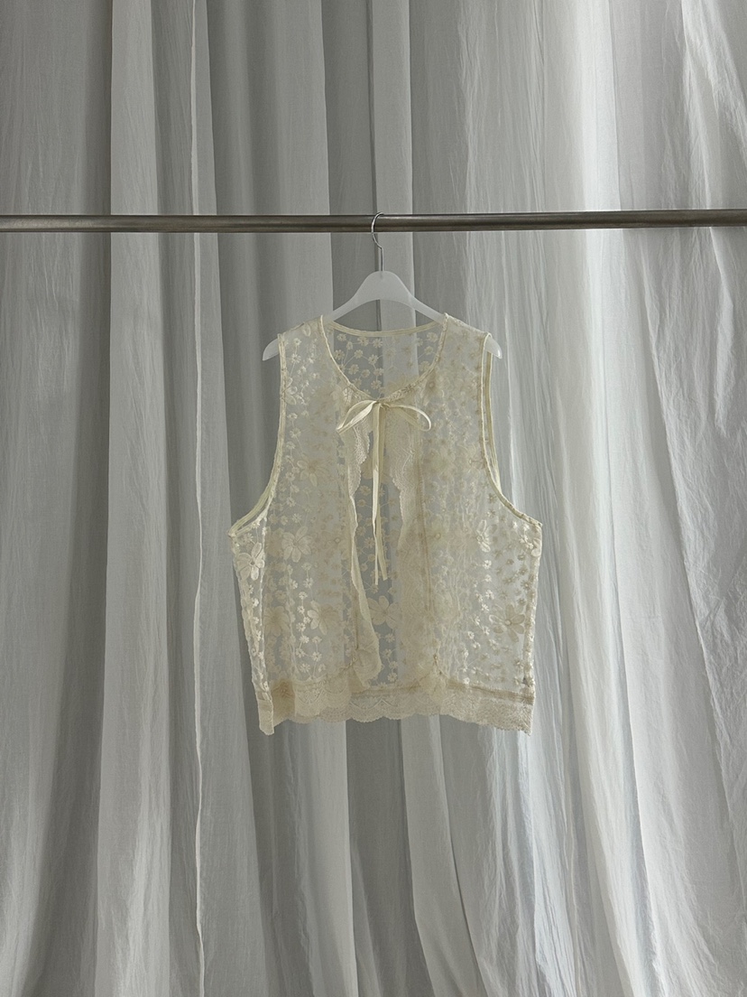 RIVER RAIN東大門實拍女裝新品時尚人氣25春夏真品馬甲蕾絲RIVER RAIN馬甲