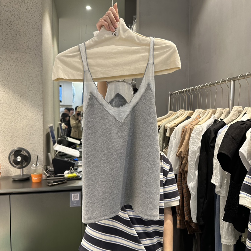 AMOEBA東大門代購女士新品職業推薦真品時尚熱賣25春夏吊帶背心AMOEBA吊帶/背心圖色2