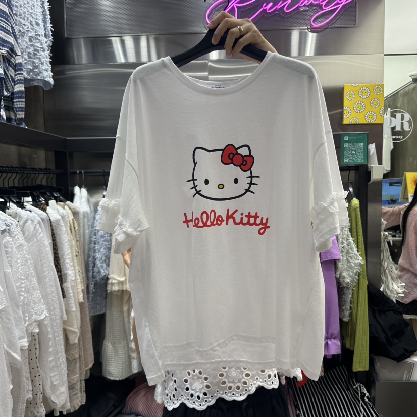RUNWAY-런웨이韓國代購女裝新品時尚25春夏真品熱賣休閑T恤RUNWAYT恤