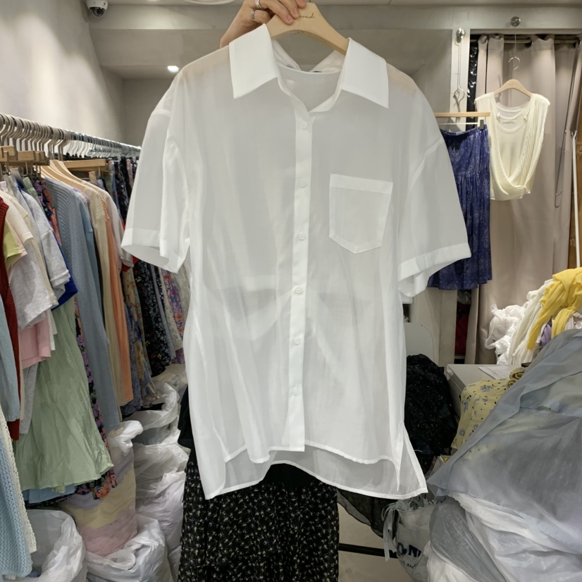 LOGROAD韓國代購女裝新品人氣時尚職業25春夏襯衫蕾絲衫天絲LOG ROAD襯衫/蕾絲衫圖色3