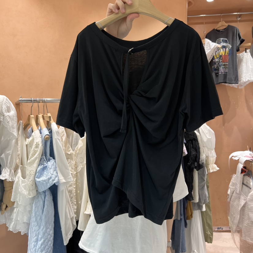 BY FLOW韓國代購女裝新品熱賣休閑25春夏真品人氣職業時尚T恤BY FLOWT恤圖色2
