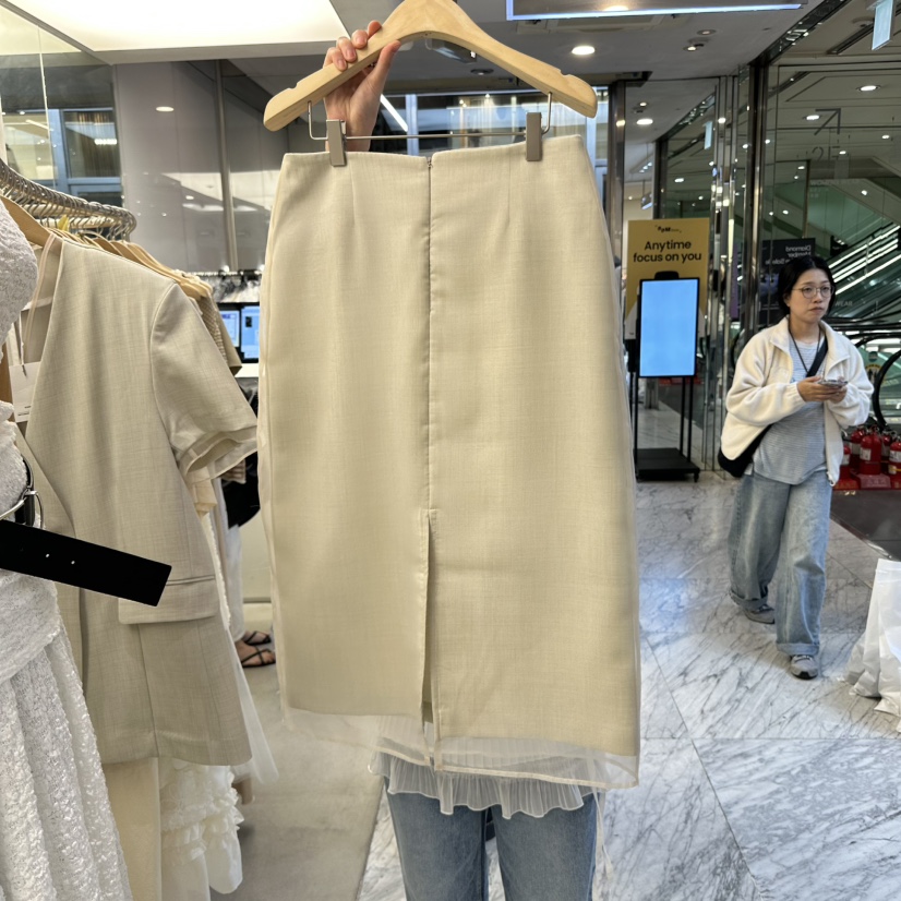 FOUNDATION韓國直郵女士新款人氣休閑推薦職業25春夏真品長裙FOUNDATION長裙