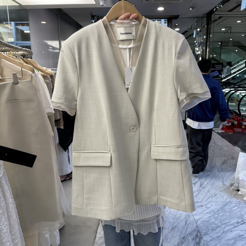 FOUNDATION韓國直郵女裝新品休閑時尚25春夏真品推薦人氣夾克FOUNDATION夾克
