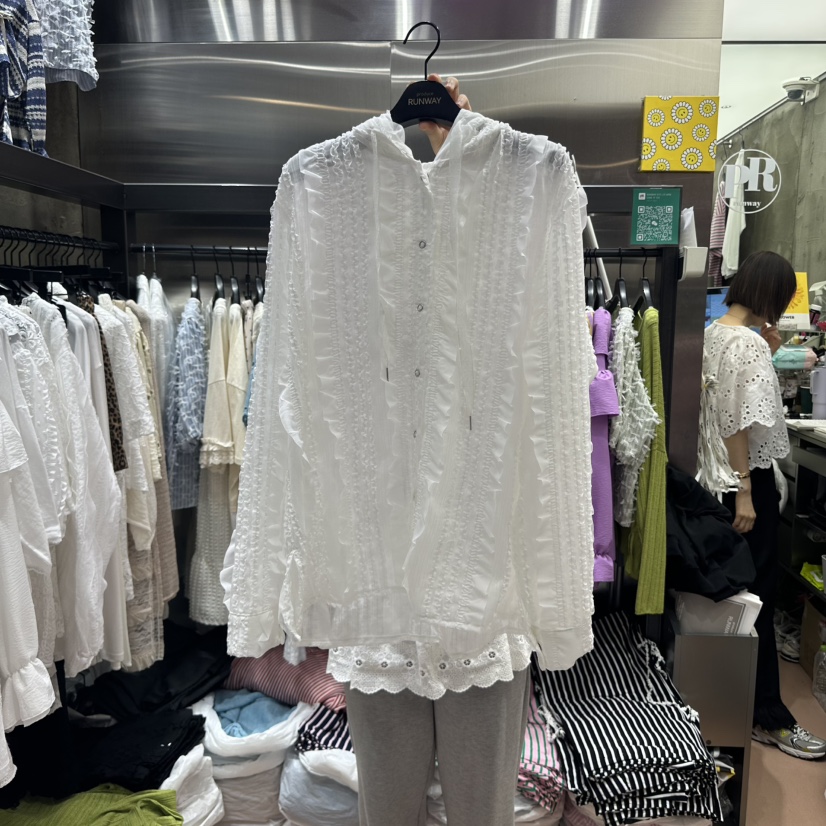 RUNWAY-런웨이東大門代購女士新品推薦休閑真品襯衫蕾絲衫RUNWAY襯衫/蕾絲衫圖色1