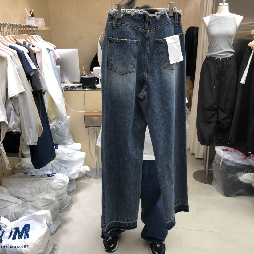 PLEASURE韓國直郵㊣女裝新款人氣推薦休閑熱賣25春夏牛仔褲PLEASURE牛仔褲