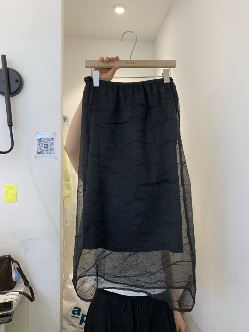 OUVIR韓國直郵㊣女裝新品25春夏時尚休閑熱賣推薦人氣長裙褶皺O.V.R/OUVIR長裙圖色2