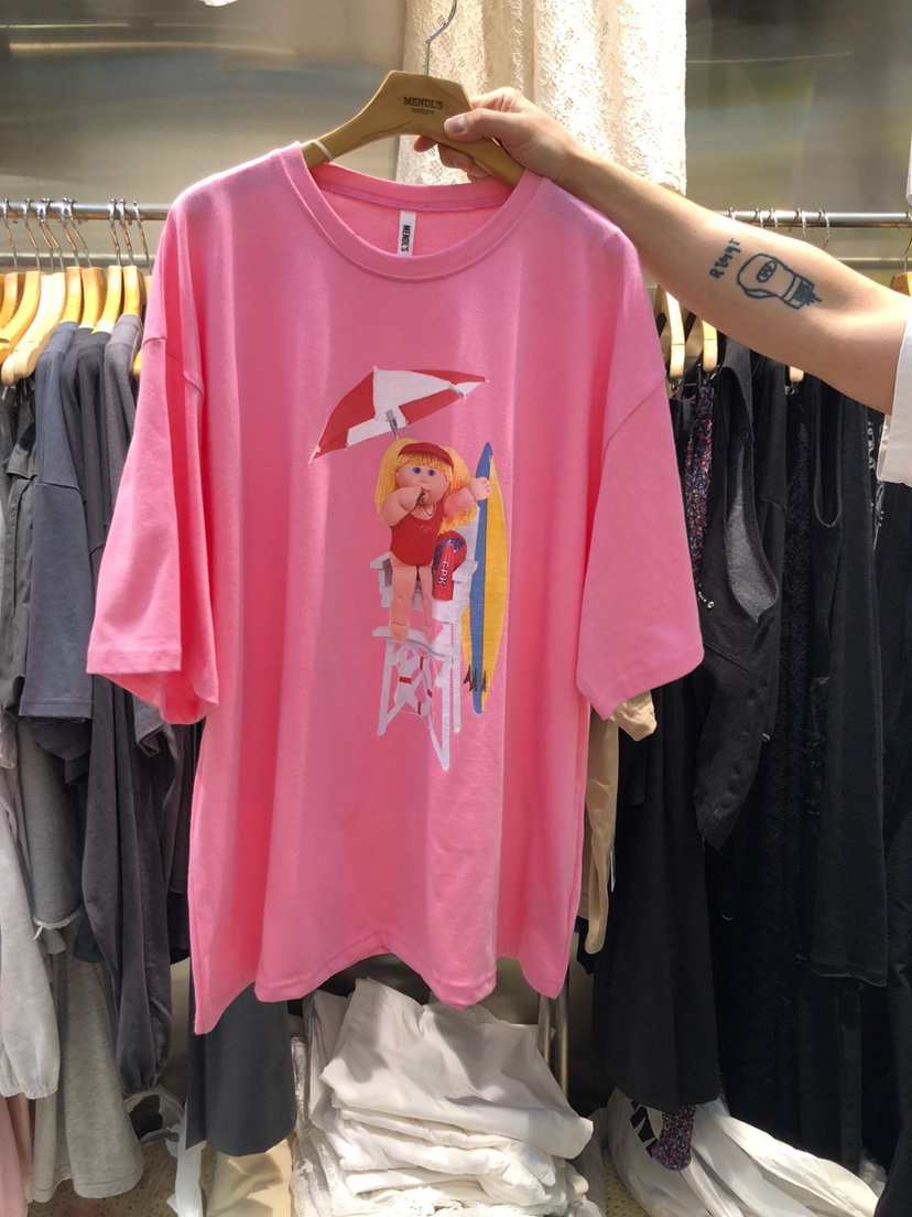 MENDL S韓國直郵㊣女裝新款時尚人氣推薦休閑25春夏熱賣T恤MENDL ST恤圖色2