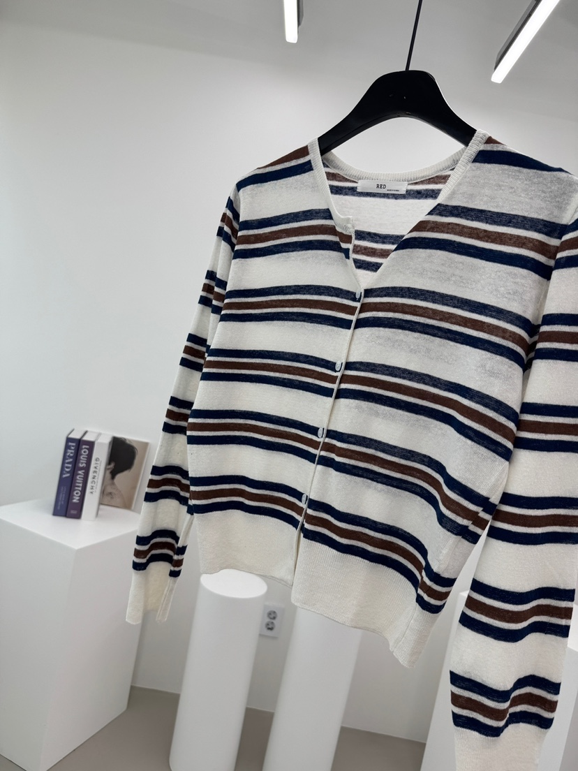 RED-A韓國㊣直郵東大門代購女裝新品25春夏休閑針織衫亞麻RED-A針織衫