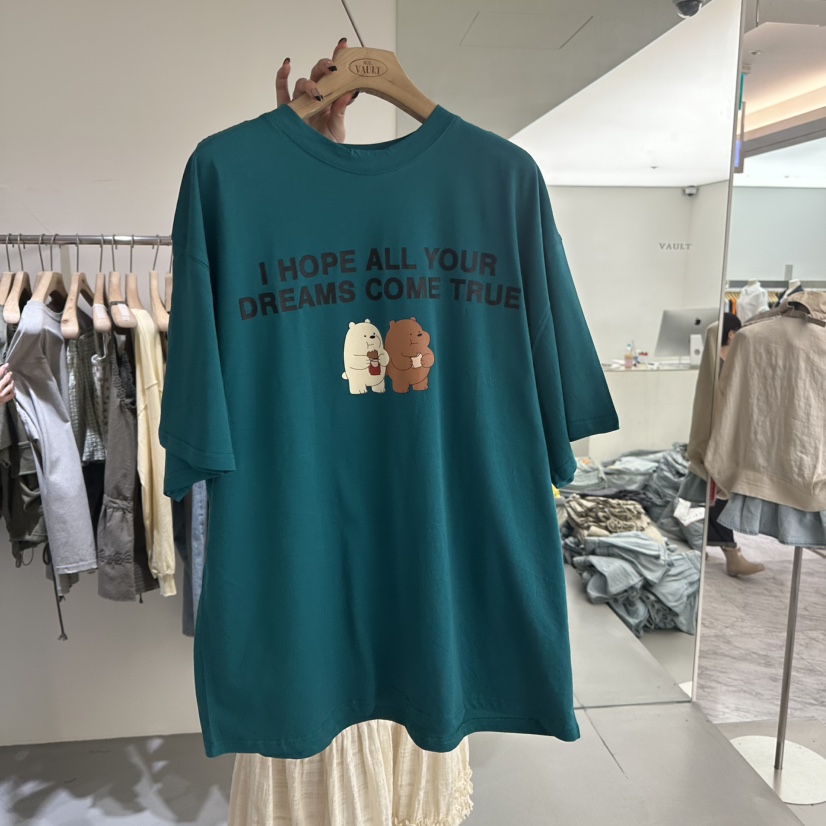 VAULT直郵韓國代購㊣女裝新品25春夏推薦時尚人氣熱賣休閑T恤VAULTT恤圖色2