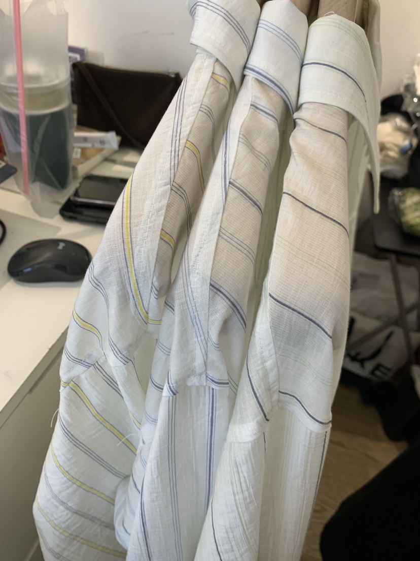 OUVIR直郵韓國代購㊣女裝新款推薦熱賣時尚襯衫蕾絲衫透明條紋O.V.R/OUVIR襯衫/蕾絲衫
