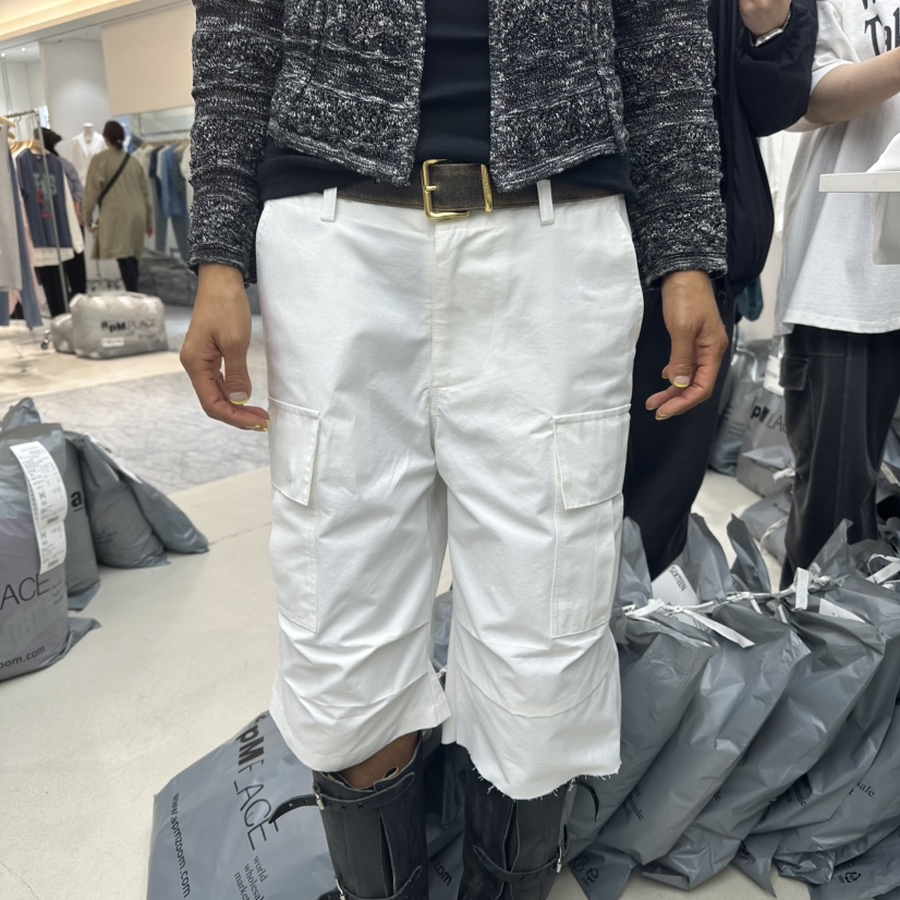 6PENCE-P直郵韓國代購㊣女裝新品25春夏推薦熱賣短褲不含腰帶6PENCE-P短褲圖色3