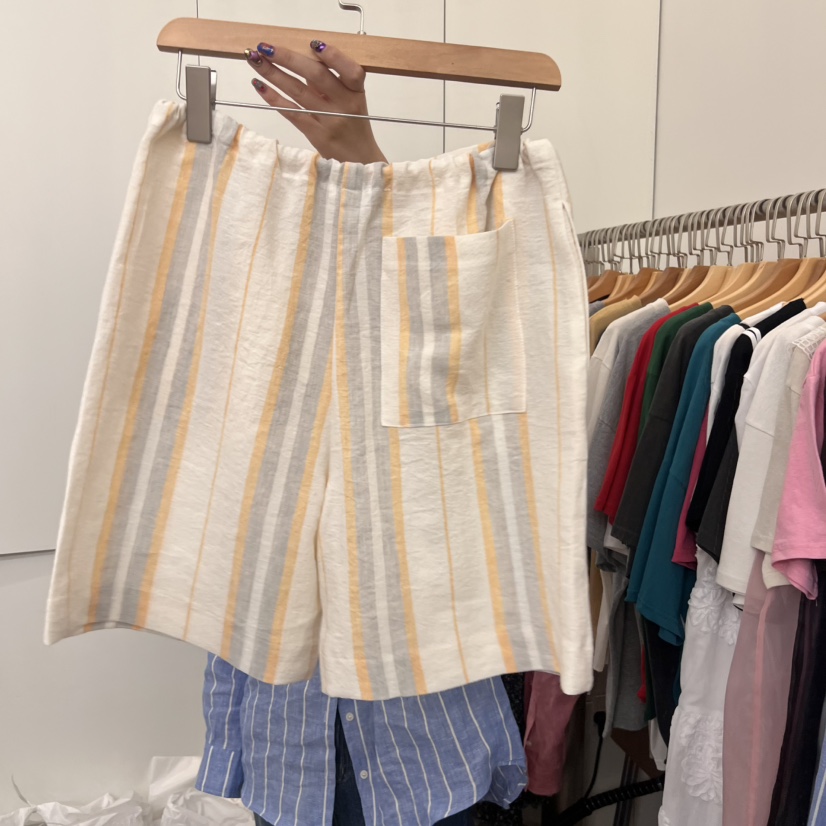 DOHWAJI韓國㊣直郵東大門代購女裝新品時尚25春夏熱賣短褲條紋DOHWAJI短褲