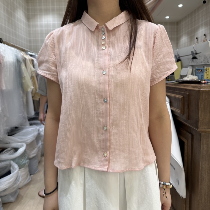 OURMOMENT韓國㊣直郵東大門代購女裝新款25春夏休閑襯衫蕾絲衫OURMOMENT襯衫/蕾絲衫圖色3