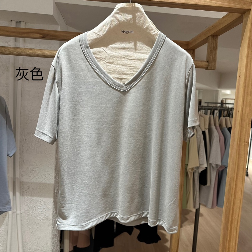 APPROACH0.1韓國㊣直郵東大門代購女裝新品休閑25春夏熱賣T恤APPROACH0.1T恤圖色5