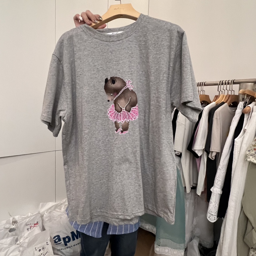DOHWAJI韓國㊣直郵東大門代購女裝新品熱賣人氣推薦25春夏T恤DOHWAJIT恤圖色4