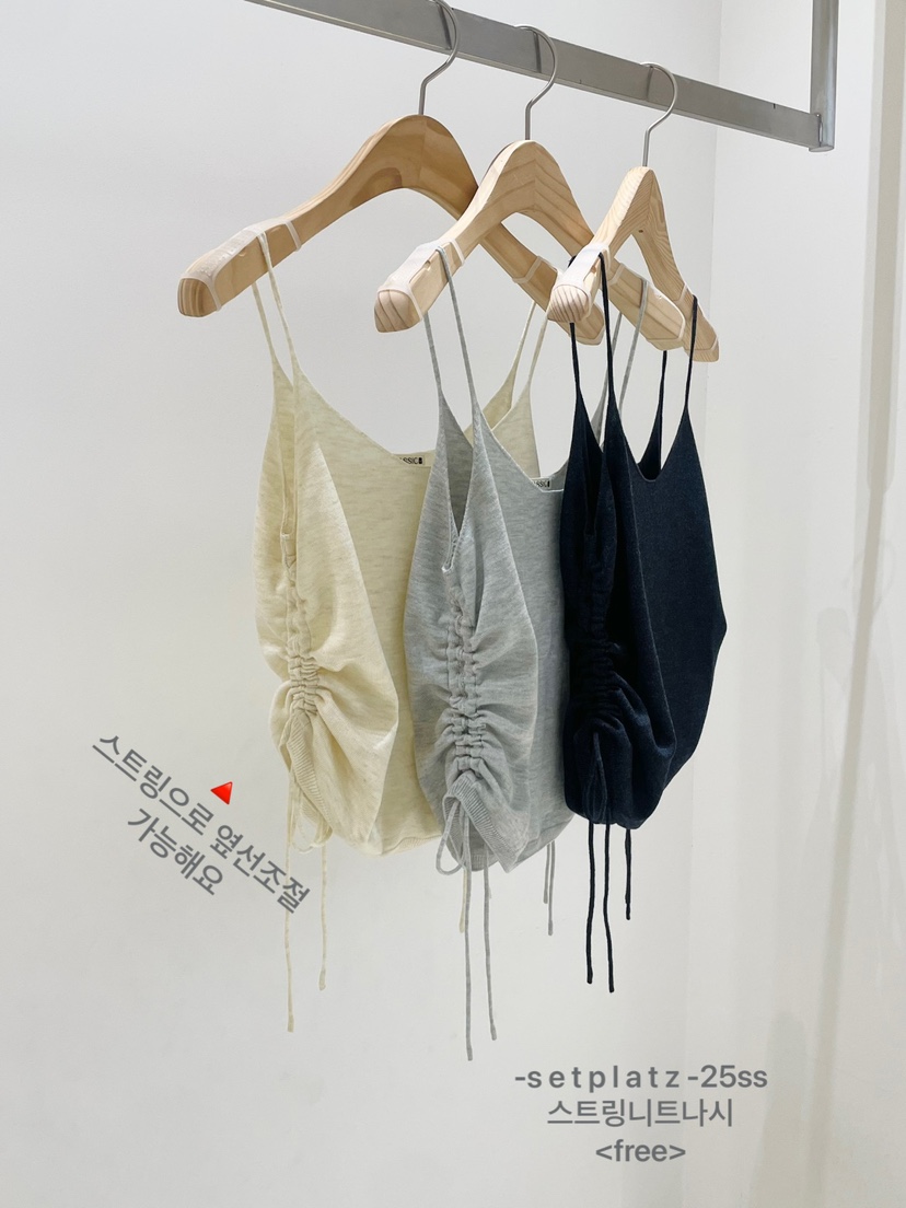 SETPLATZ直郵韓國代購㊣女裝新款時尚人氣休閑25春夏吊帶背心PLATZCLASSIC吊帶/背心