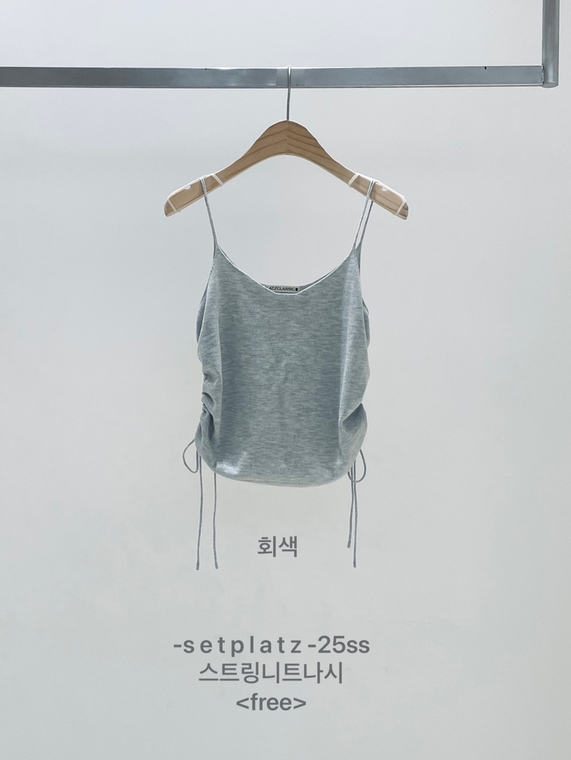 SETPLATZ直郵韓國代購㊣女裝新款時尚人氣休閑25春夏吊帶背心PLATZCLASSIC吊帶/背心圖色2