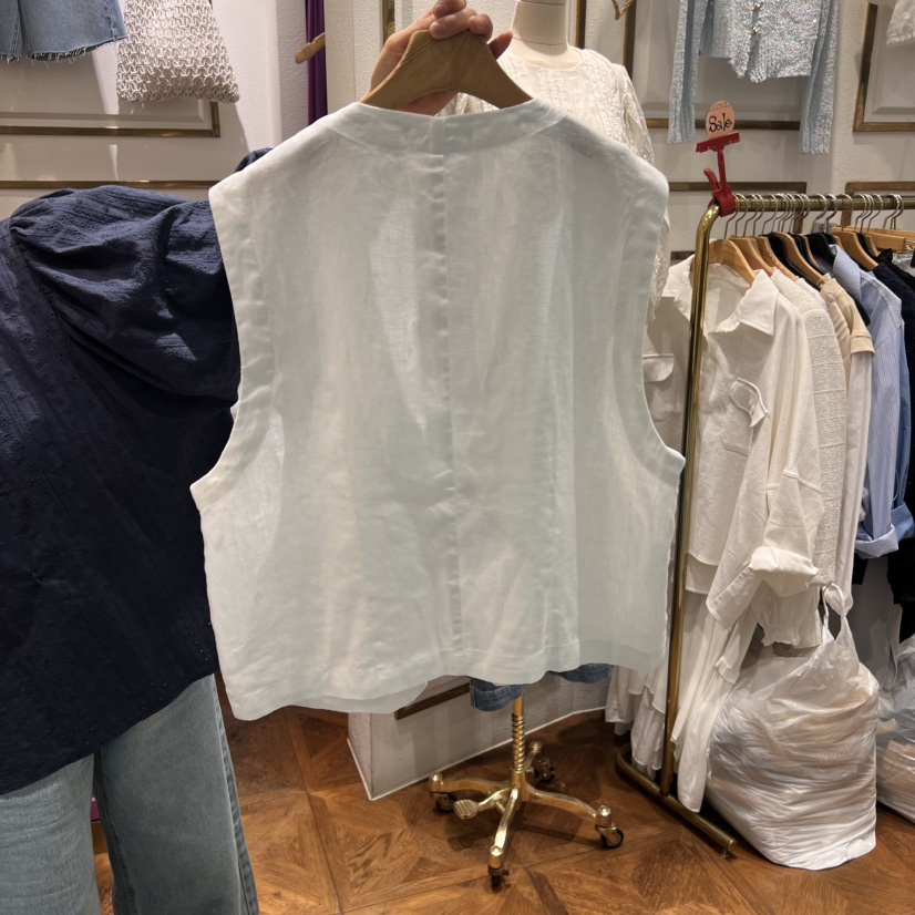 LAUNDRY直郵韓國代購㊣女裝新款25春夏時尚休閑推薦人氣馬甲LAUNDRY馬甲