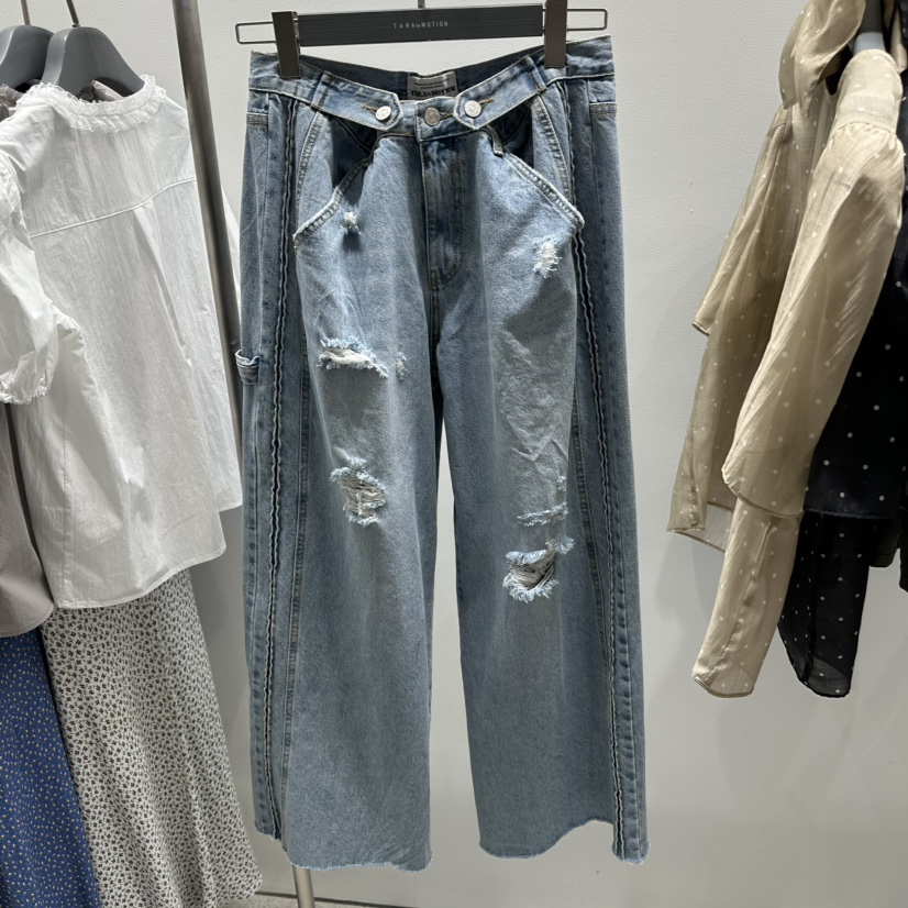 TARABY MOTION韓國直郵㊣東大門實拍女裝新品時尚人氣牛仔褲TARABY MOTION牛仔褲圖色1