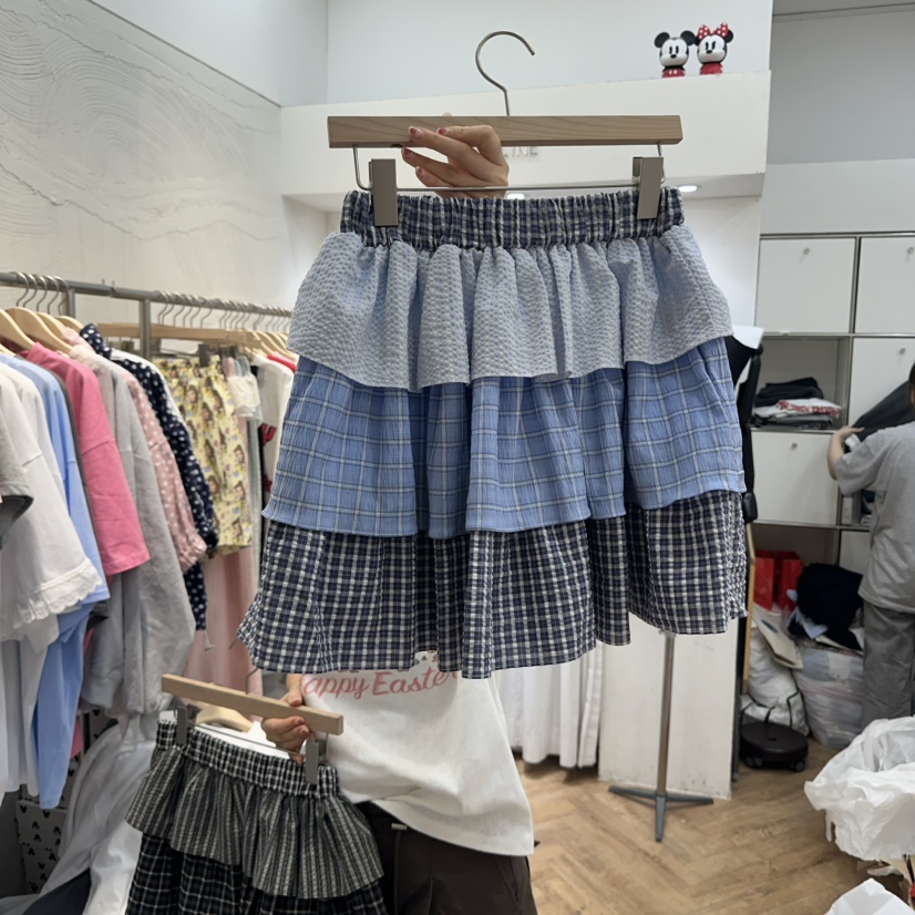 DE LINE直郵韓國代購㊣女裝新品時尚休閑推薦人氣25春夏短裙DE LINE短裙
