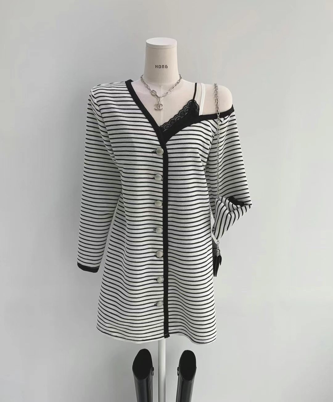 COCORI韓國直郵㊣女裝新品休閑時尚25春夏推薦連衣裙不含腰帶COCORI連衣裙