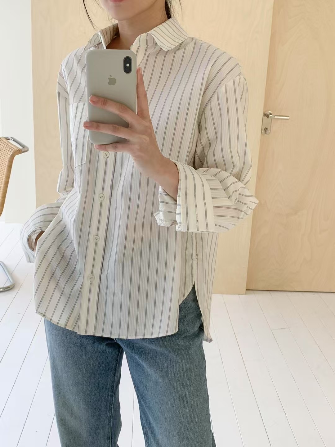 CAROL韓國直郵㊣女裝新品時尚熱賣人氣休閑25春夏襯衫蕾絲衫CAROL襯衫/蕾絲衫圖色2
