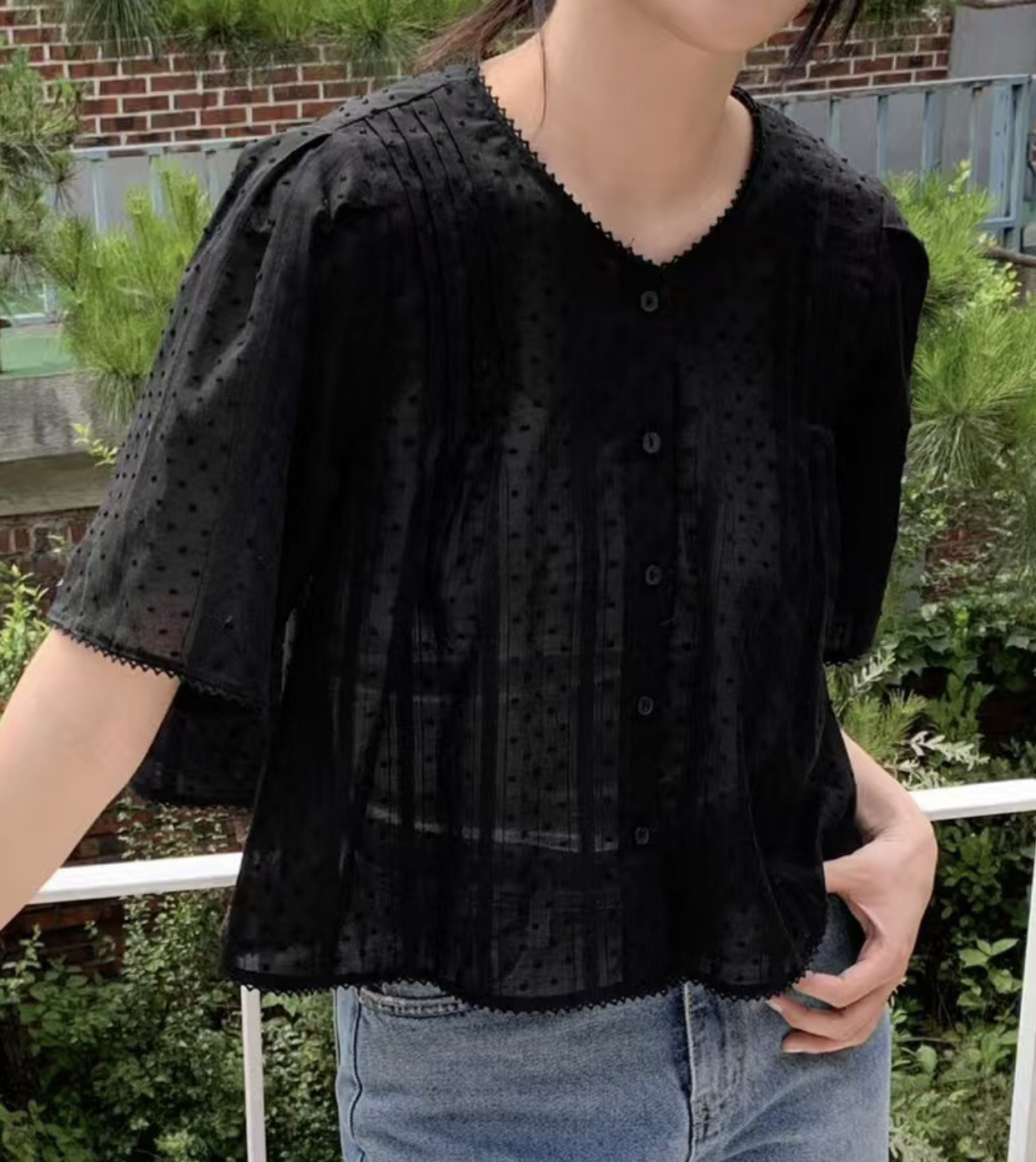 CAROL韓國直郵㊣女裝新款人氣休閑25春夏時尚推薦襯衫蕾絲衫CAROL襯衫/蕾絲衫圖色2