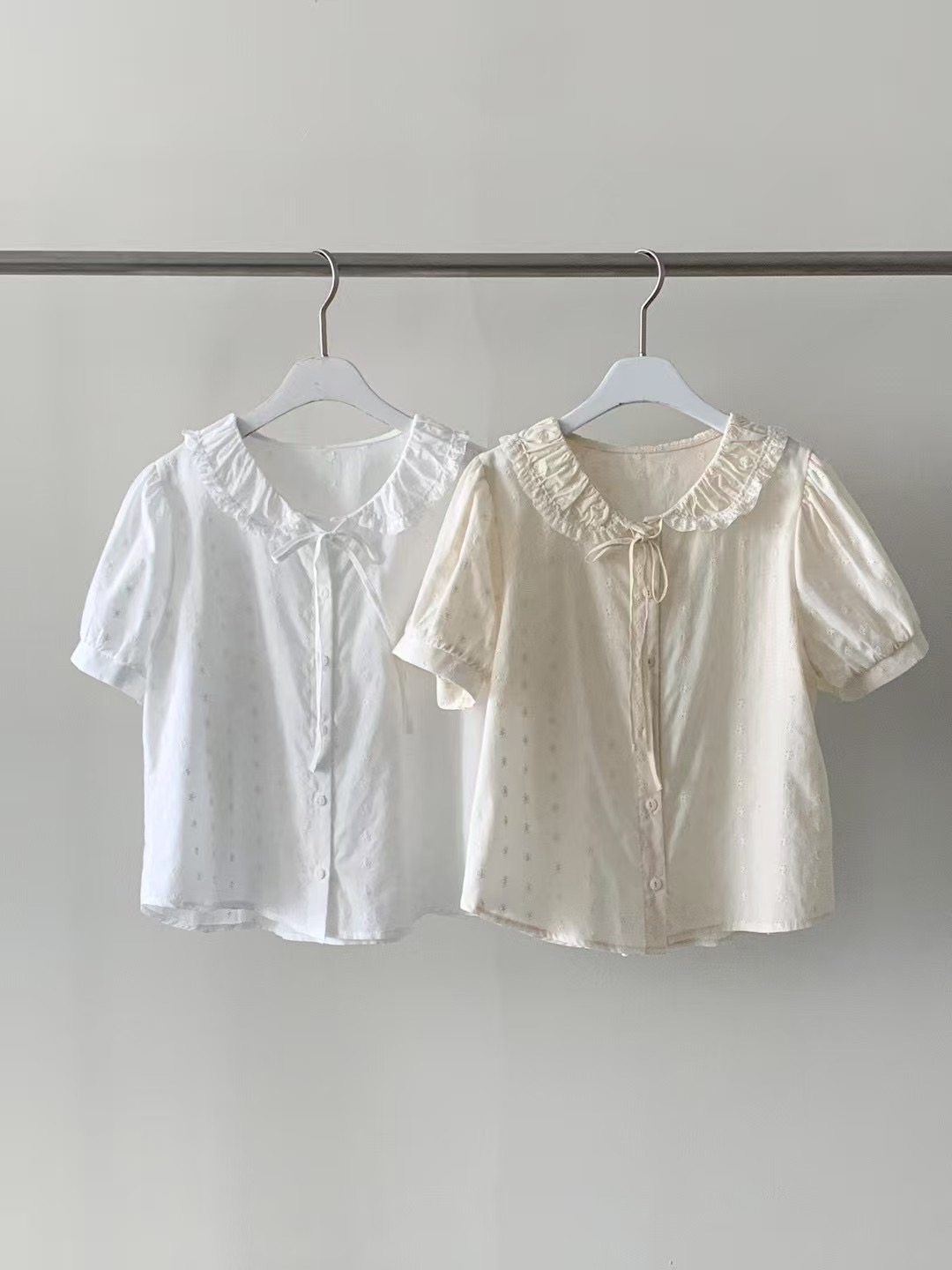 CAROL直郵韓國代購㊣女裝新品時尚熱賣25春夏休閑襯衫蕾絲衫CAROL襯衫/蕾絲衫