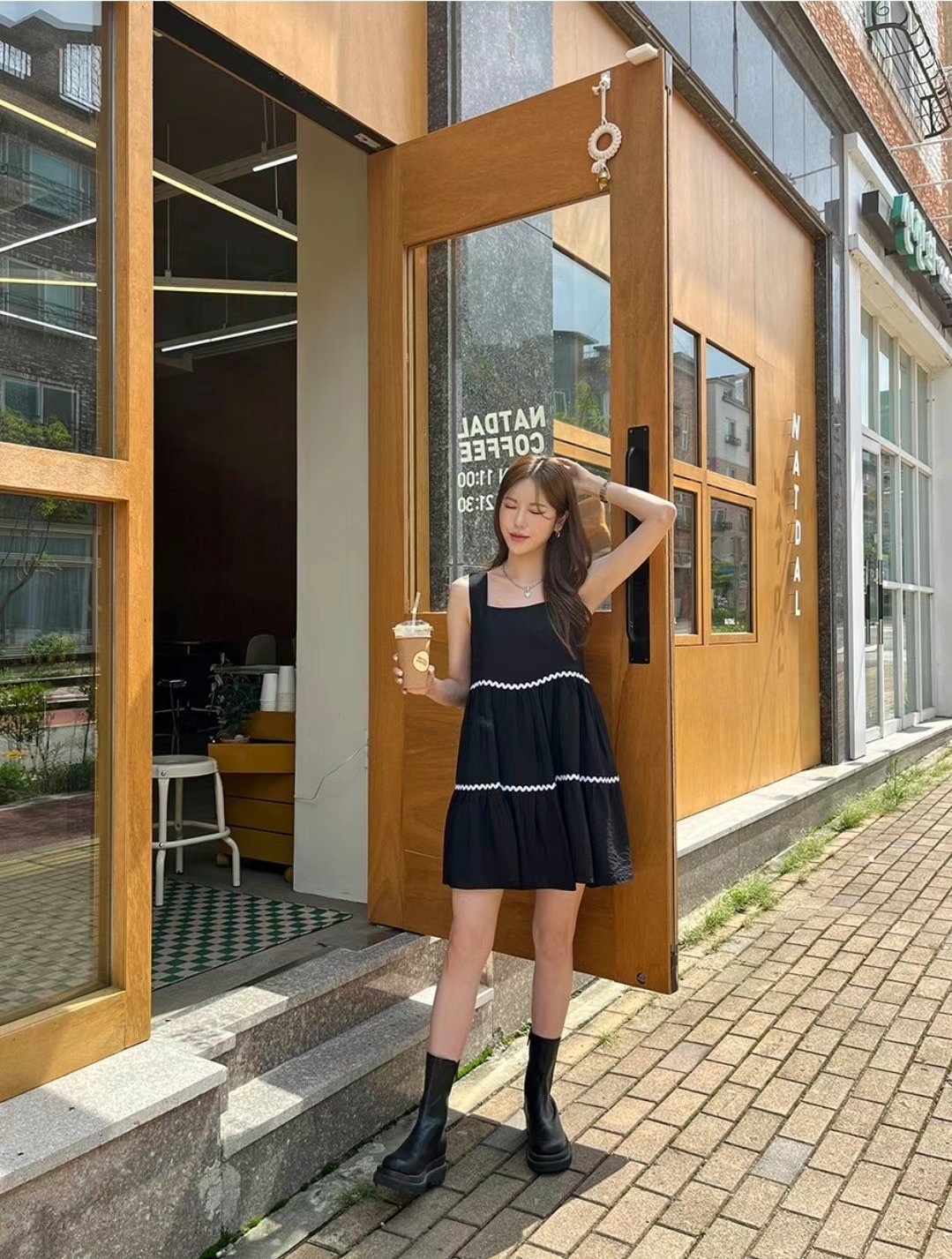 COCORI韓國㊣直郵東大門代購女裝新品人氣推薦時尚熱賣連衣裙COCORI連衣裙圖色2