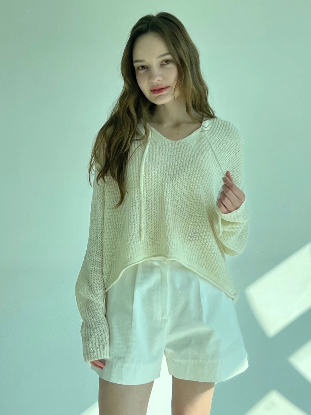 끌 벅지韓國直郵㊣東大門實拍女裝新品熱賣時尚針織衫連帽衫Pull Buck針織衫