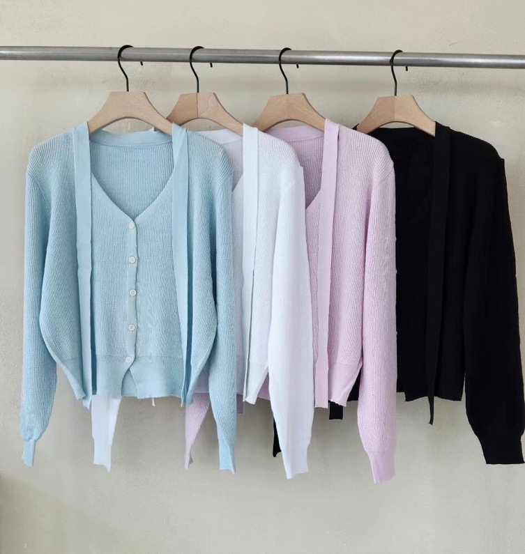 끌 벅지韓國直郵㊣東大門實拍女裝新品25春夏休閑時尚針織衫Pull Buck針織衫圖色4左四色