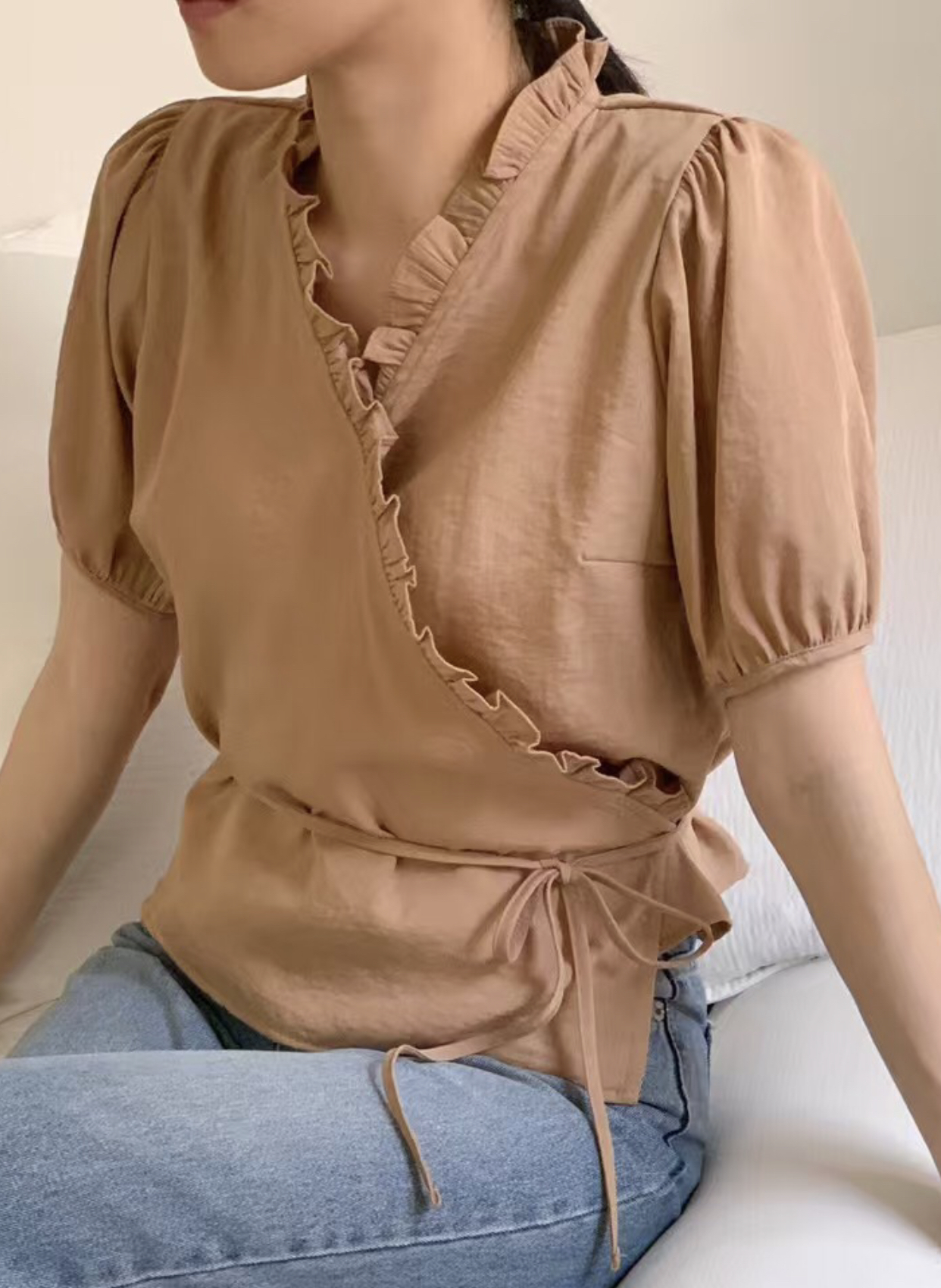 CAROL直郵韓國代購㊣女裝新款推薦休閑人氣25春夏襯衫蕾絲衫CAROL襯衫/蕾絲衫圖色2