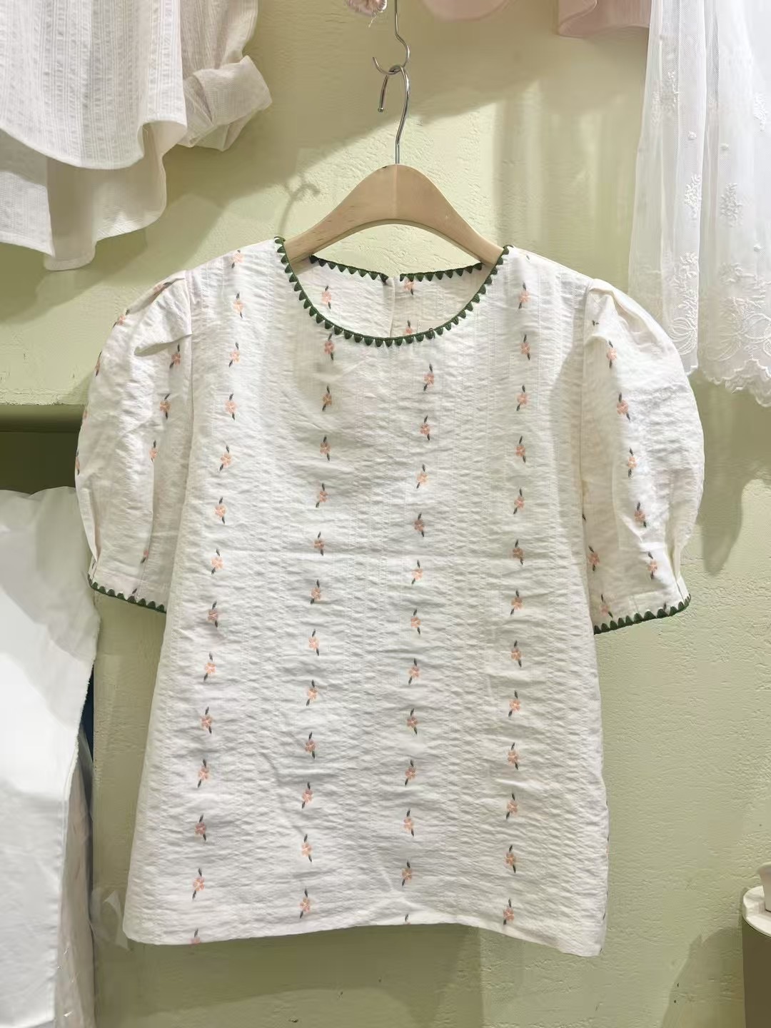 CAROL韓國直郵㊣女裝新品休閑人氣推薦25春夏熱賣襯衫蕾絲衫CAROL襯衫/蕾絲衫圖色1