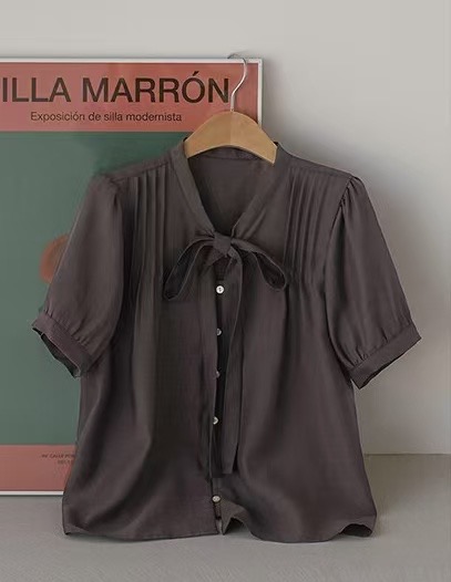 CAROL韓國㊣直郵東大門代購女裝新品時尚推薦人氣襯衫蕾絲衫CAROL襯衫/蕾絲衫圖色1