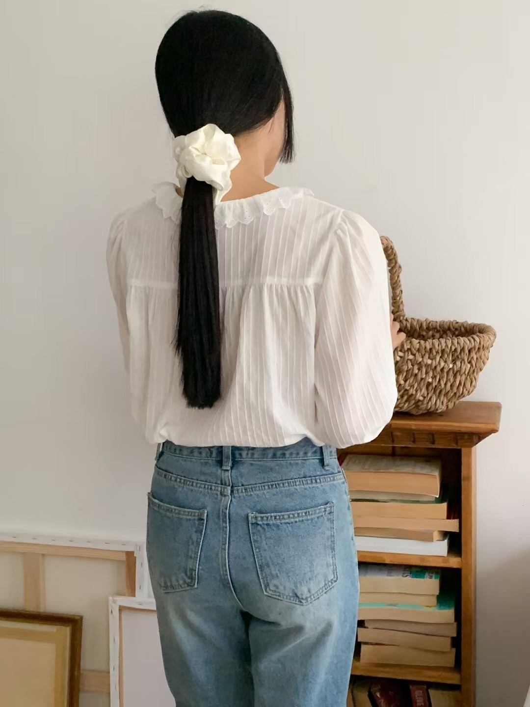 CAROL韓國㊣直郵東大門代購女裝新款熱賣時尚25春夏襯衫蕾絲衫CAROL襯衫/蕾絲衫