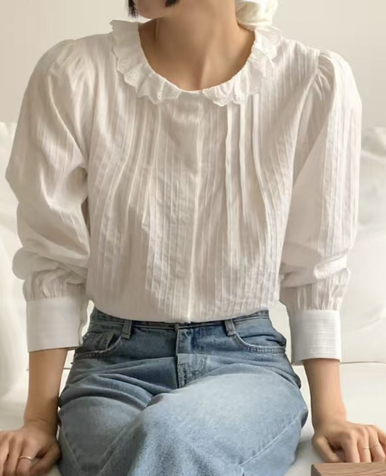 CAROL韓國㊣直郵東大門代購女裝新款熱賣時尚25春夏襯衫蕾絲衫CAROL襯衫/蕾絲衫圖色1